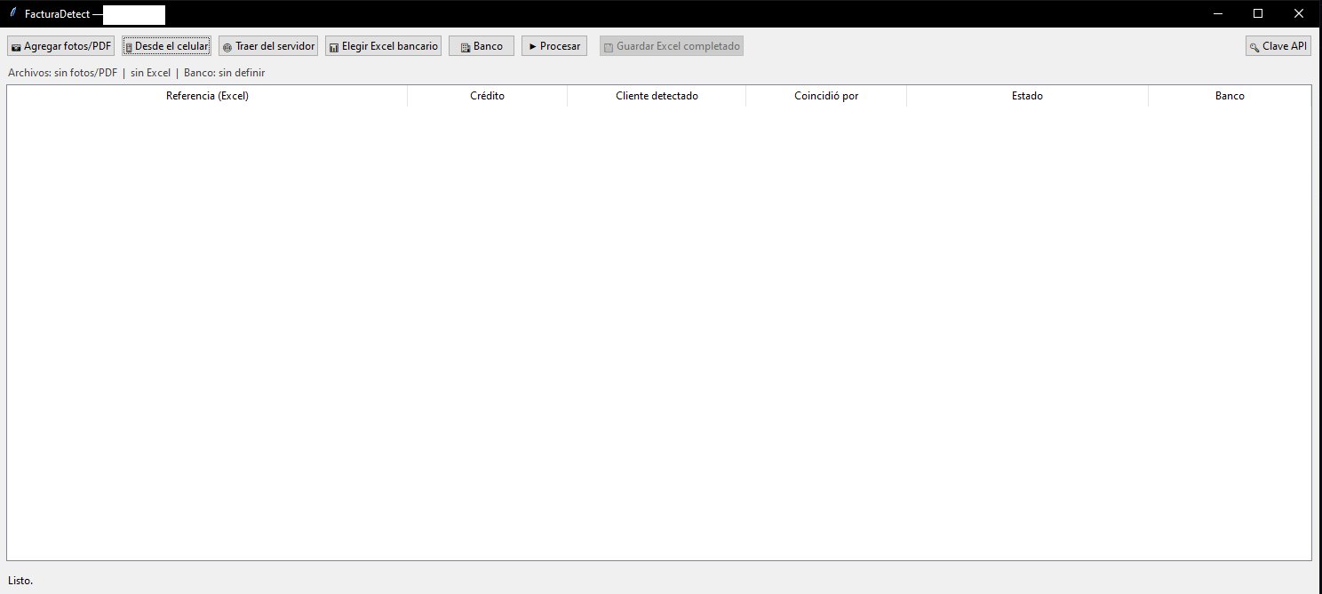 Captura de FacturaDetect